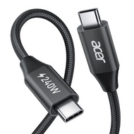 Acer USB C Cable 240W USB C Cable (2 Pack) C to C Fast Charging Nylon Braided Type-C Charger Cord Co