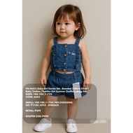 VN A653 | Baby Girl Denim Set | Baby Clothes | 2-Piece Top & Shorts for Toddler Girl