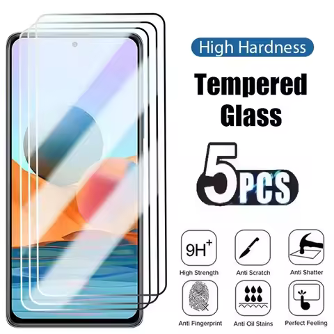 5Pcs Tempered Glass Case For Oppo A16 Screen Protector For OPPO A54 A74 A94 5G opop a15 a15s a5 a9 2