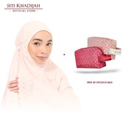 [Merdeka Sale] Siti Khadijah Telekung Signature Amiely in Nude Pink + SK15 Pouch Bag