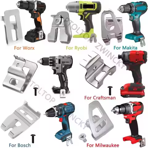 Holder Clip Hooks Power Tool Part for Dewalt/Bosch/Makita/Milwaukee/Worx 18V 20V Cordless Drills Wre