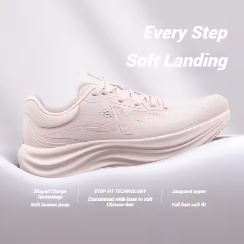 Xtep QINGYUN LITE Women's Professional Running Shoes 2025 Spring Wear-Resistant Cushioning Lightweig