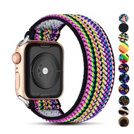 [HOT JUXXKWIHGWH 514] สายไนลอนสำหรับ Apple Watch Band 45มม. 41มม. 44มม. 40มม. เข็มขัดยืดหยุ่น Solo Loop Scrunchie สร้อยข้อมือ Correa IWatch Series 7 SE 6 5 4 3