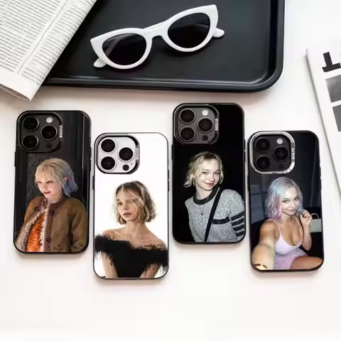 WED E-Emma M-Myers Pippa Phone Case For iPhone17,16,15,14,13,12,11 Plus,Pro Max Colored Silver Plate