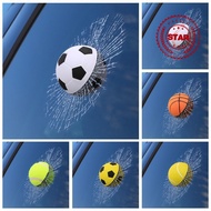 3d Sticker Car Windowshield Sticker, Funny Ball Hit Accessories, Football Basketball Sticker P0s1