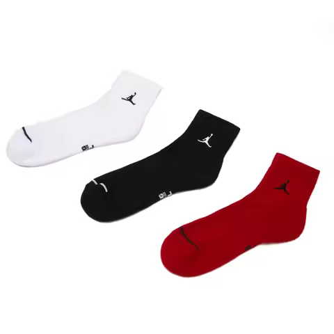 Nike (Nike) Jordan Unisex Socks Three Pairs Pack Sports Breathable Mid-Calf Socks Training Fitness S