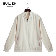 HUILISHI Baseball collar men's business casual jacket long sleeve woven fit high quality jacket