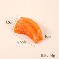 PVC Simulation Japanese Salmon Sashimi Sushi Miniature Fake Food Model Refrigerator Sticker Photogra