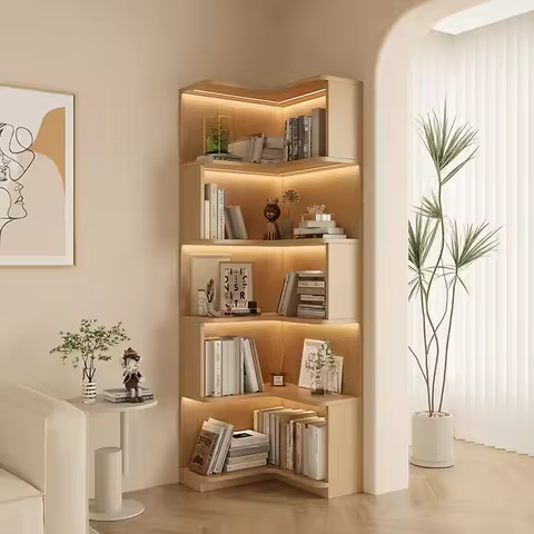 hot sale Home Furniture Wood Warehouse Shelf Shelves Room Living Angle Library Storage Cabinet Cube 