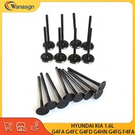 Engine Parts Intake Exhaust Valve Kit For Hyundai Kia 1.4L 1.6L L4 16V GAS  1.4 1.6 L G4FA G4FC G4FD