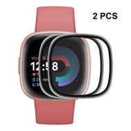 全城熱賣 - 2片裝 適用於 Fitbit Versa 4 / Sense 2 ENKAY 3D曲面PC軟邊+PMMA全屏覆蓋高清屏幕保護膜