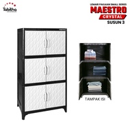 Lemari Rak Pakaian Baju Plastik Small Kecil Buku Sekolah Dapur Serbaguna VIRUS 234 Susun