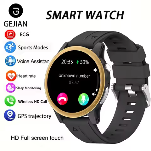 GEJIAN New Health Smart Watch ECG AI Assistant Heart Rate Health Monitoring Bluetooth Call IP67 GPS 