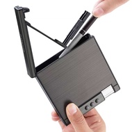 KOTAK ROKOK PLUS KOREK API BARA BUTANE ISI 20 SLOT ROKO BAHAN ALUMINIUM ANTI LEMBAB KOTAK R O K O K