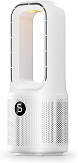 let'me 5-Speed Bladeless Desk Fan, 13x5 Inch Small Table Fan with 9-Hour Timer, 70deg Oscillation, 2