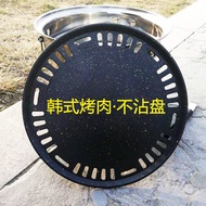 ✘✕◎Korean BBQ Pan Charcoal Grill Barbecue Plate Maifan Stone Baking Round Non-stick Commercial