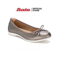 Bata Ballet Flat Shoes Closed-Toe Shiny Leather For Women Adele Model Printer Color 5512198