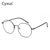 [ลดล้างสต๊อก]Cyxusแว่นกรองแสงฟ้า แว่นกรองแสง ผญ แว่นกันแสงคอมแฟชั่นกรอบโลหะเบาพิเศษแบรนด์สากล รับประ