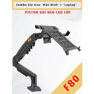 Combo F80 + Fp2 - Laptop Arm - Combo Laptop stand - laptop lift Arm - Premium detachable clip versio