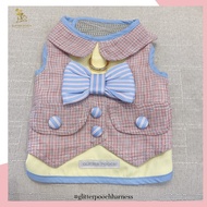 Glitter Pooch ชุดรัดอก สายจูง เสื้อผ้า สุนัข หมา แมว สัตว์เลี้ยง พร้อม สายจูง รุ่น Back to School Bo