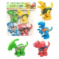 Ready Stock Diy Assemble Disassemble Dinosaur Toys 3d Puzzle MinI Figure Educational RL589-26D