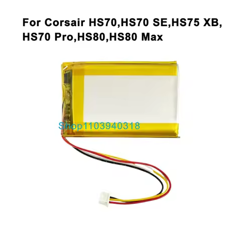1600mAh Battery For Corsair HS70 Pro,HS70 SE,HS75 XB,HS80 Max Wireless Headphone