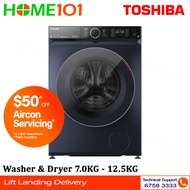 Toshiba Front Load Washer &amp; Dryer 7.0KG - 12.5KG TWD-BM105GF4S I TWD-BM115GF4S I TWD-BM135GF4S
