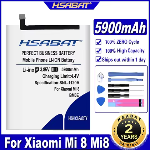 HSABAT 4300mAh~5900mAh BM3E BM3L BM3M BM4F Battery for Xiaomi Mi 9 / Mi 9 Lite A3 CC9 CC9e / Mi 9 SE