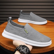 Canvas Shoes Men's Autumn Breathable Casual Skateboard Shoes Men's Work Slip-on Bean Bag Ice Silk Deodorizing Filter Old Beijing Cloth Shoes