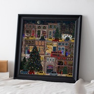 [48H Shipping] Simple new style wall-mounted photo frame, vintage black picture frame, square cardbo