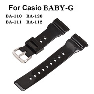 Black Silicone Rubber Strap for Casio G-SHOCK  BABY-G BA110 BA111 BA112 BA130 BA120 Watchband Sports Watch band belt Bracelet