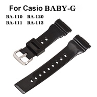Black Silicone Rubber Strap for Casio G-SHOCK  BABY-G BA110 BA111 BA112 BA130 BA120 Watchband Sports
