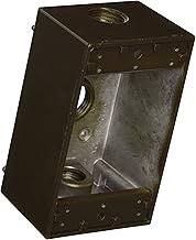 Hubbell-Raco 5320-7 Weatherproof Outlet Box, 1 Gang, 18.3 Cu-in X 4-1/2 in L X 2-3/4 in W X 2 in D, 