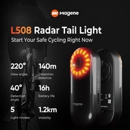 Magene Radar Bike Tail Light L508 Bicycle Rear Brake Sensing Lamp Saddle Seatpost ChargingEbike Wate