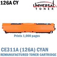 Compatible with HP CE311A (126A) Compatible Cyan Laser Toner Prints 1000 Pages coverage