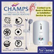 [Installation Available] Champs Libra Instant Water Heater with DC Booster Pump and Shower Set