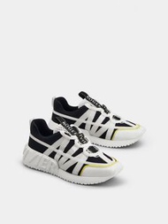 Roger Vivier Viv’ Go Lace Up Sneakers in Technical Fabrics (Black &amp; White) Viv' Go布織綁帶運動鞋 (黑拼白)