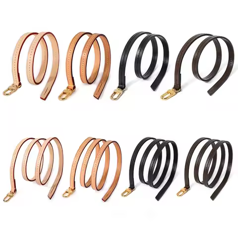 Genuine Leather Real Leather Pouch Bag Strap for LV Neverfull Pochette Handle Replacement Handle Pur