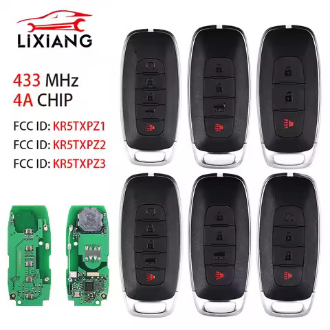 Lixiang 4A Chip 433MHz KR5TXPZ1/Z2/Z3 Proximity Car Remote Key For Nissan Rogue Kicks X-Trial Ariya 