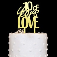 10th Anniversary Cake Topper