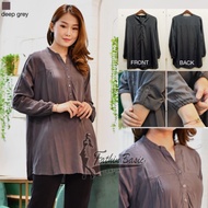 KATUN Dark Grey Rayon Blouse - Dark Grey - Rayon Cotton Blouse - Fathin Basic - Tanahabang Collectio