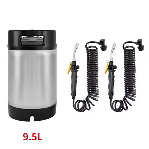 Portable Stainless Steel 9.5/19L High Pressure Washer Tank Capacity Barrel Window Tint Keg Sprayer B