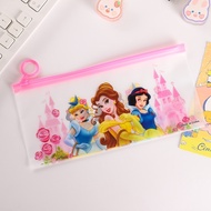 Tempat Pensil Pulpen Transparan Ziplock Karakter Serbaguna Pouch Zip Lock Penyimpanan Kosmetik Pouch