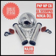 BATOK L2G CROME 5.75 INC HOUSE HEAD LAMP FRONT LAMP SET PANGKON CNC PIPE AS 31/33 PNP MP CB GL SCORP