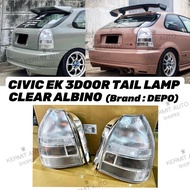 CIVIC EK EK9 TAIL LAMP CLEAR ALBINO SET / EJ EK9 EK4 EK3 EK2 SO3 3DOOR TYPE R JDM LAMPU BELAKANG