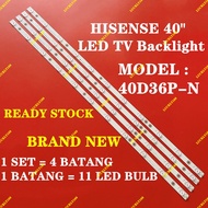 40D36P-N HISENSE 40 INCH LED TV BACKLIGHT ( LAMPU TV ) 40D36P N 40D36P