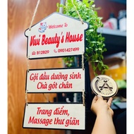 (MESSAGE CAU LOVE CONTENT) Set includes 2 boards/ 3 boards/ 4 boards/ 5 Plywood boards with hanging 