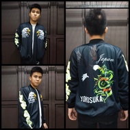 jaket sukajan japanesse culture dogtwon / jaket sukajan murayama - art03 l