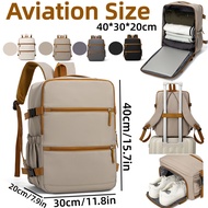 Air travel backpack, large capacity with independent shoe compartment, laptop bag, and budget sized 