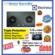 Electrolux EGT7627EG Gas Hob(Glass) Electrolux Hob 78cm FORZA 2-Burner Gas Stove EGT7627EG +Gifts